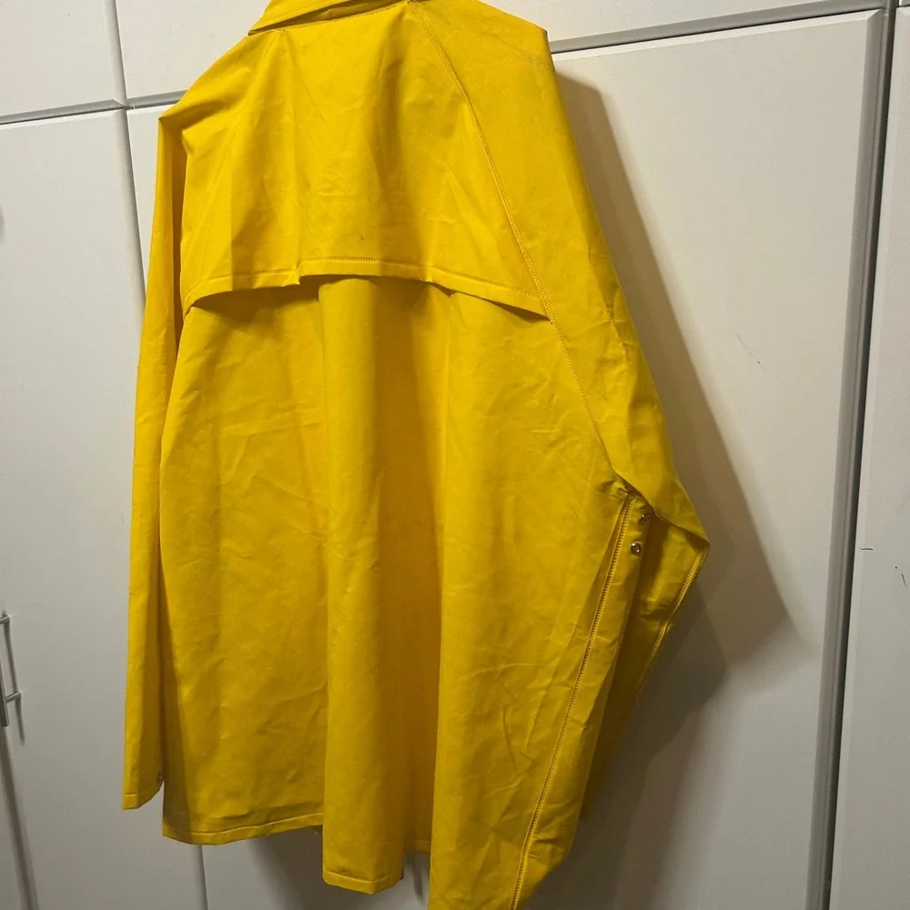 Tingley Yellow Rain Jacket PVC Coated Workwear Coat Mens 2XL 150509/13039